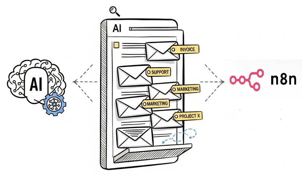Auto-labelling emails using AI and n8n