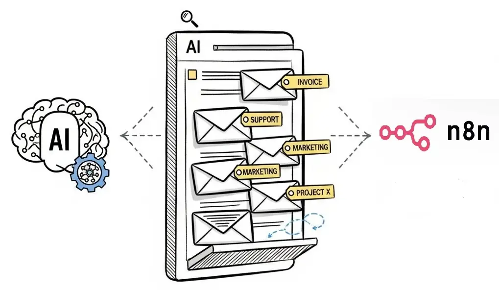 Auto-labelling emails using AI and n8n